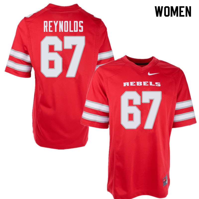 Women's UNLV Rebels #67 Jackson Reynolds College Football Jerseys Sale-Red - Click Image to Close